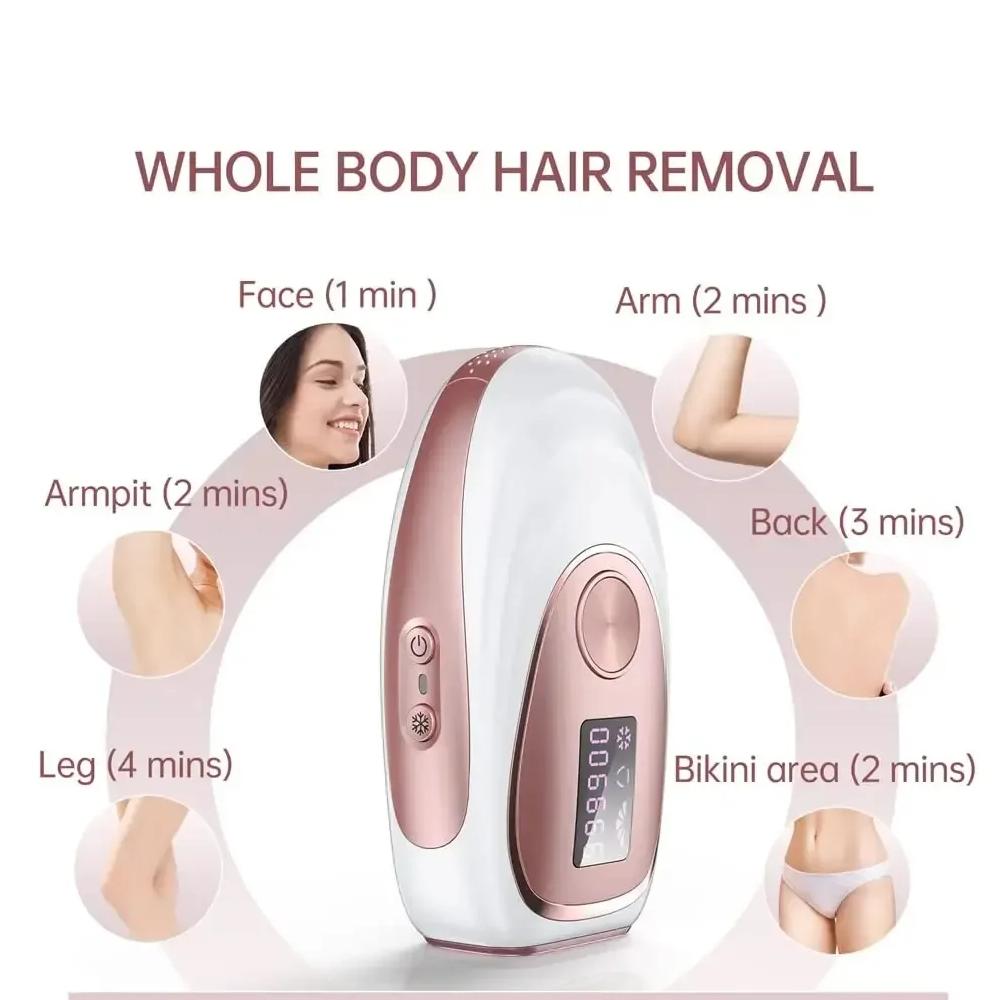 IPL Hair Removal With ICE Colding 999900 Flashes Whole Body Treament Permanent Epilator Home Use Device For Men Women