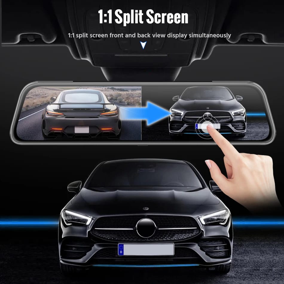 E-ACE 10 Inch Mirror Camera For Car DVR Video Recorder Touch Screen 1080P Front and Rear AHD Lens Dashcam Streaming Black Box E-ACE 10 Inch Mirror Camera For Car DVR Video Recorder Touch Screen 1080P Front and Rear AHD Lens Dashcam Streaming Black Box
