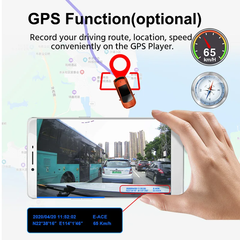 E-ACE Dvr Dash Cam Full HD 1080P 3.0’’ Driving Camera Built In GPS WiFi Rear View Cameras Car Recorders Parking Sensors For Auto E-ACE Dvr Dash Cam Full HD 1080P 3.0’’ Driving Camera Built In GPS WiFi Rear View Cameras Car Recorders Parking Sensors For Auto