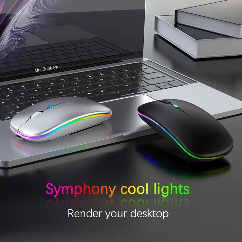 Wireless Mouse RGB Rechargeable Bluetooth Mice Wireless Computer Mause LED Backlit Ergonomic Gaming Mouse for Laptop PC 3600DPI Wireless Mouse RGB Rechargeable Bluetooth Mice Wireless Computer Mause LED Backlit Ergonomic Gaming Mouse for Laptop PC 3600DPI