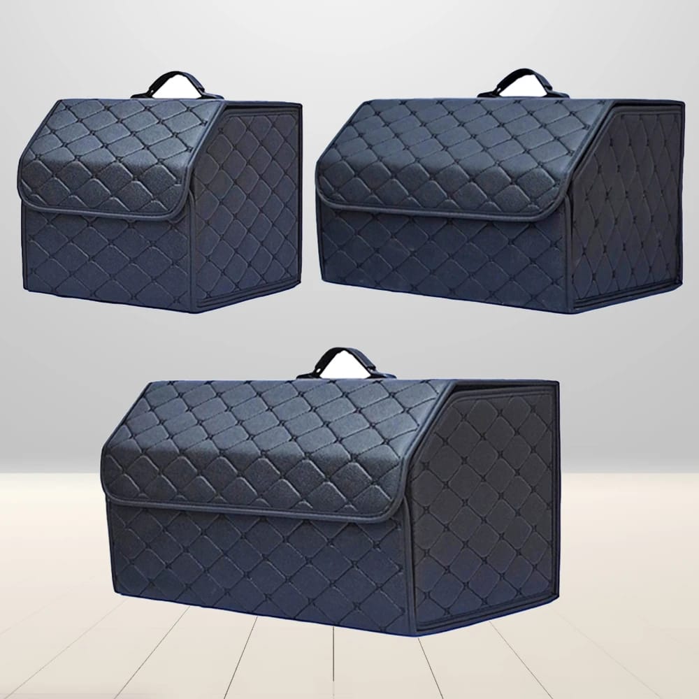 Car Trunk Organizer Box Large Capacity Auto Multiuse Tools Storage Bag Stowing Tidying Leather Folding For Emergency Storage Box Car Trunk Organizer Box Large Capacity Auto Multiuse Tools Storage Bag Stowing Tidying Leather Folding For Emergency Storage Box