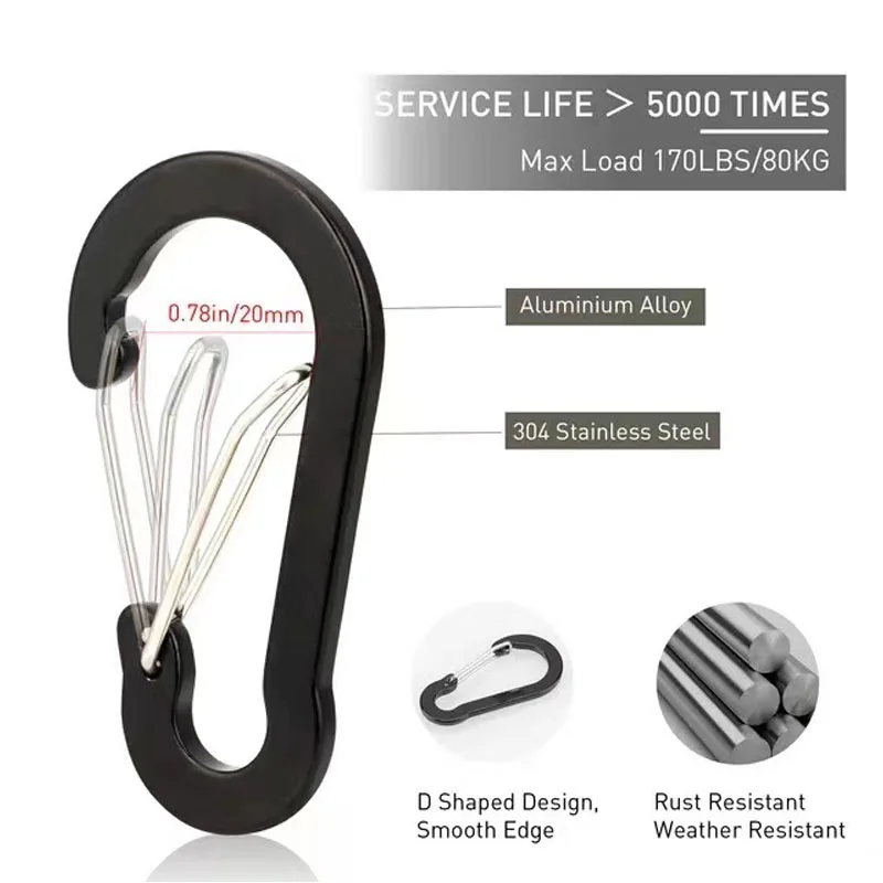 12PCS Carabiner Clip Set Tourist Small Hooks Outdoor Fishing Camping Cycling Hiking Multi Tool Keychain Buckle Karabiners 12PCS Carabiner Clip Set Tourist Small Hooks Outdoor Fishing Camping Cycling Hiking Multi Tool Keychain Buckle Karabiners
