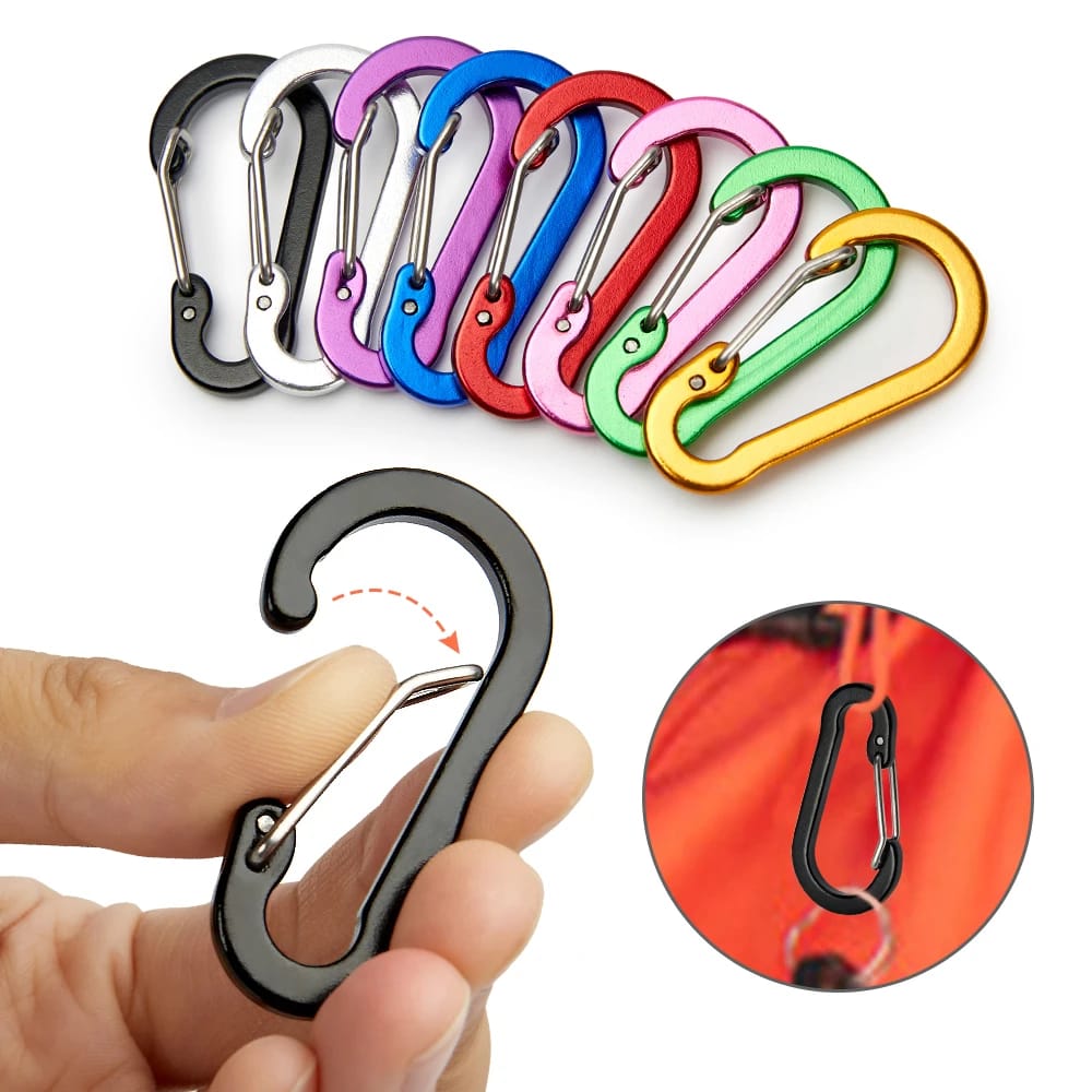 12PCS Carabiner Clip Set Tourist Small Hooks Outdoor Fishing Camping Cycling Hiking Multi Tool Keychain Buckle Karabiners 12PCS Carabiner Clip Set Tourist Small Hooks Outdoor Fishing Camping Cycling Hiking Multi Tool Keychain Buckle Karabiners