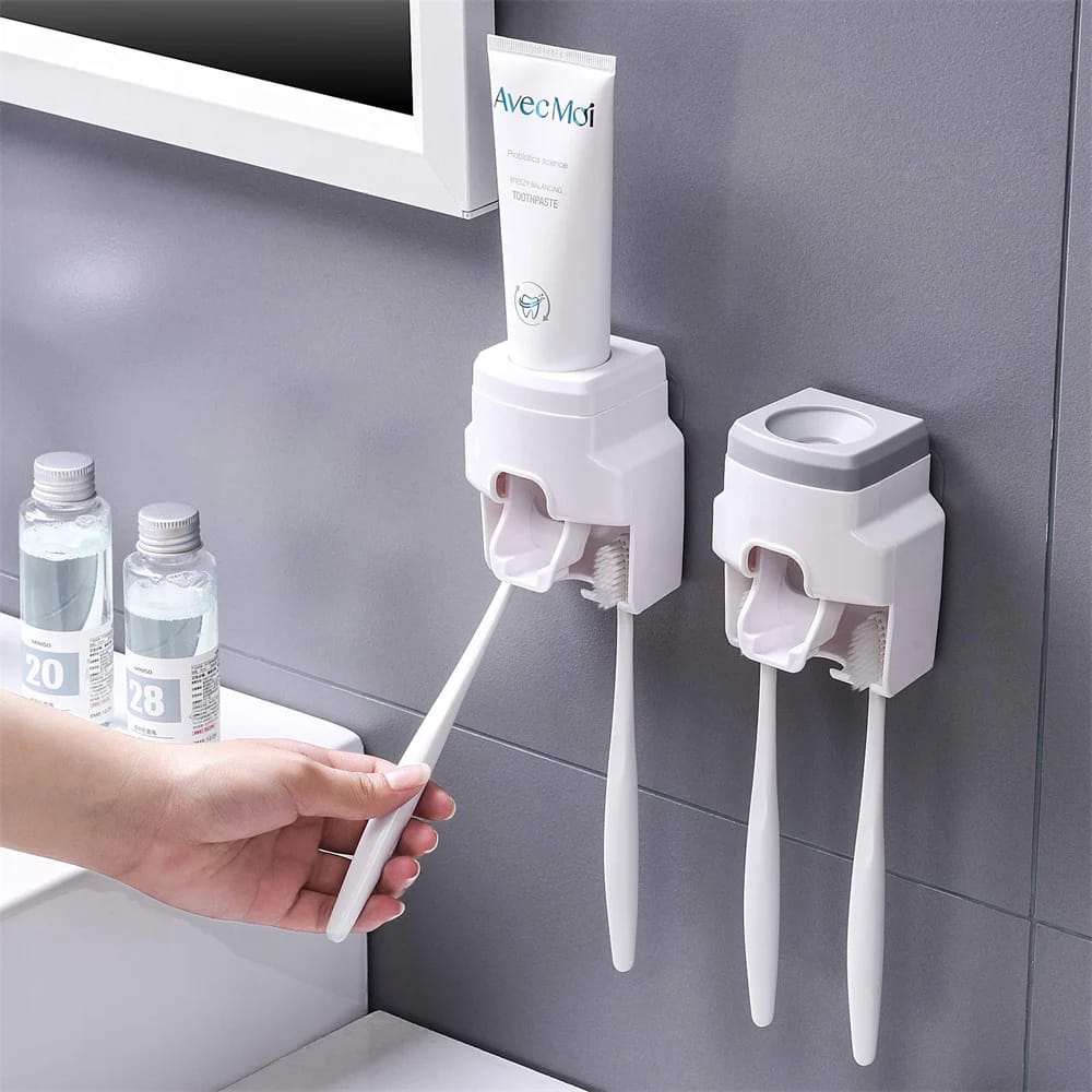 Creative Lazy Automatic Toothpaste Dispenser Toothpaste Squeezer Toothbrush Holder Bathroom Accessories Storage Rack Creative Lazy Automatic Toothpaste Dispenser Toothpaste Squeezer Toothbrush Holder Bathroom Accessories Storage Rack