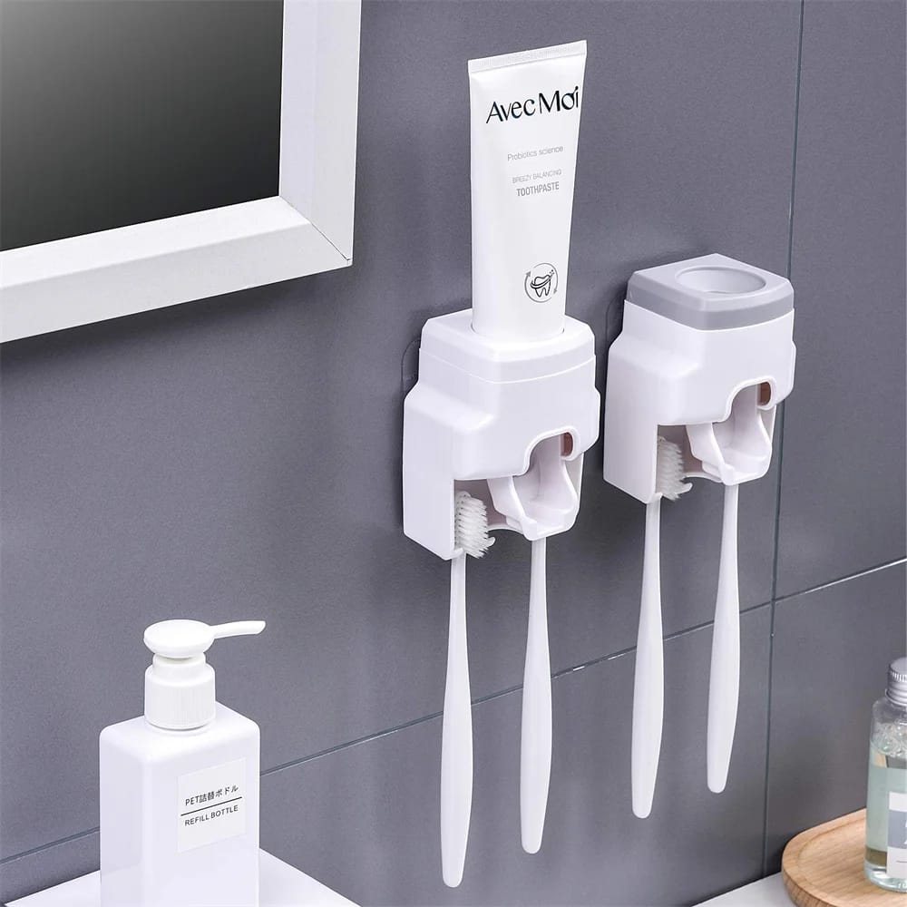 Creative Lazy Automatic Toothpaste Dispenser Toothpaste Squeezer Toothbrush Holder Bathroom Accessories Storage Rack Creative Lazy Automatic Toothpaste Dispenser Toothpaste Squeezer Toothbrush Holder Bathroom Accessories Storage Rack