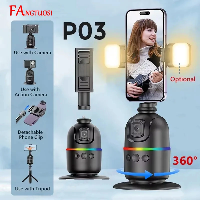 FANGTUOSI AI Smart Gimbal 360° Auto Face Tracking Gimbal All-in-one Rotation For Smartphone video Vlog Stabilizer Phone Holder FANGTUOSI AI Smart Gimbal 360° Auto Face Tracking Gimbal All-in-one Rotation For Smartphone video Vlog Stabilizer Phone Holder