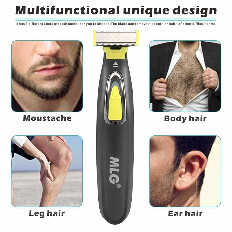 MLG Electric Shaver For Men and Women Portable Full Body Trimmer USB T Shaped Blade Razor For Beard Armpit For Washable MLG Electric Shaver For Men and Women Portable Full Body Trimmer USB T Shaped Blade Razor For Beard Armpit For Washable