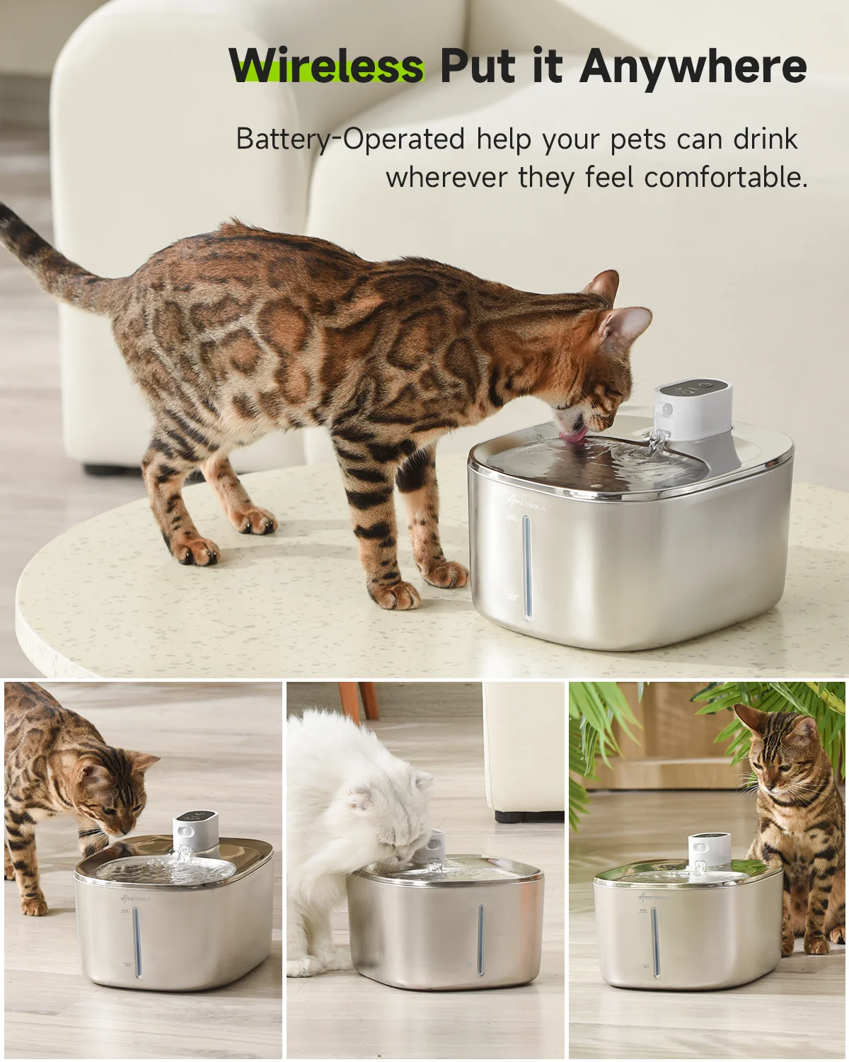 APETDOLA 4L Wireless Cat Water Fountain Auto Sensor Drinking Fountain For Cats Dog Drinker Pet Water Dispenser Accessories APETDOLA 4L Wireless Cat Water Fountain Auto Sensor Drinking Fountain For Cats Dog Drinker Pet Water Dispenser Accessories