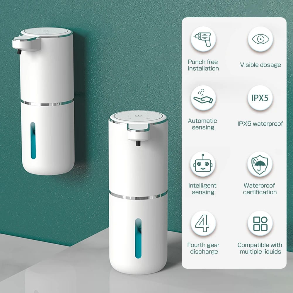 Foam Soap Dispenser Touchless Automatic Soap Dispenser 380ml Infrared Sensor Smart Liqiud Soap Dispenser for Bathroom Foam Soap Dispenser Touchless Automatic Soap Dispenser 380ml Infrared Sensor Smart Liqiud Soap Dispenser for Bathroom
