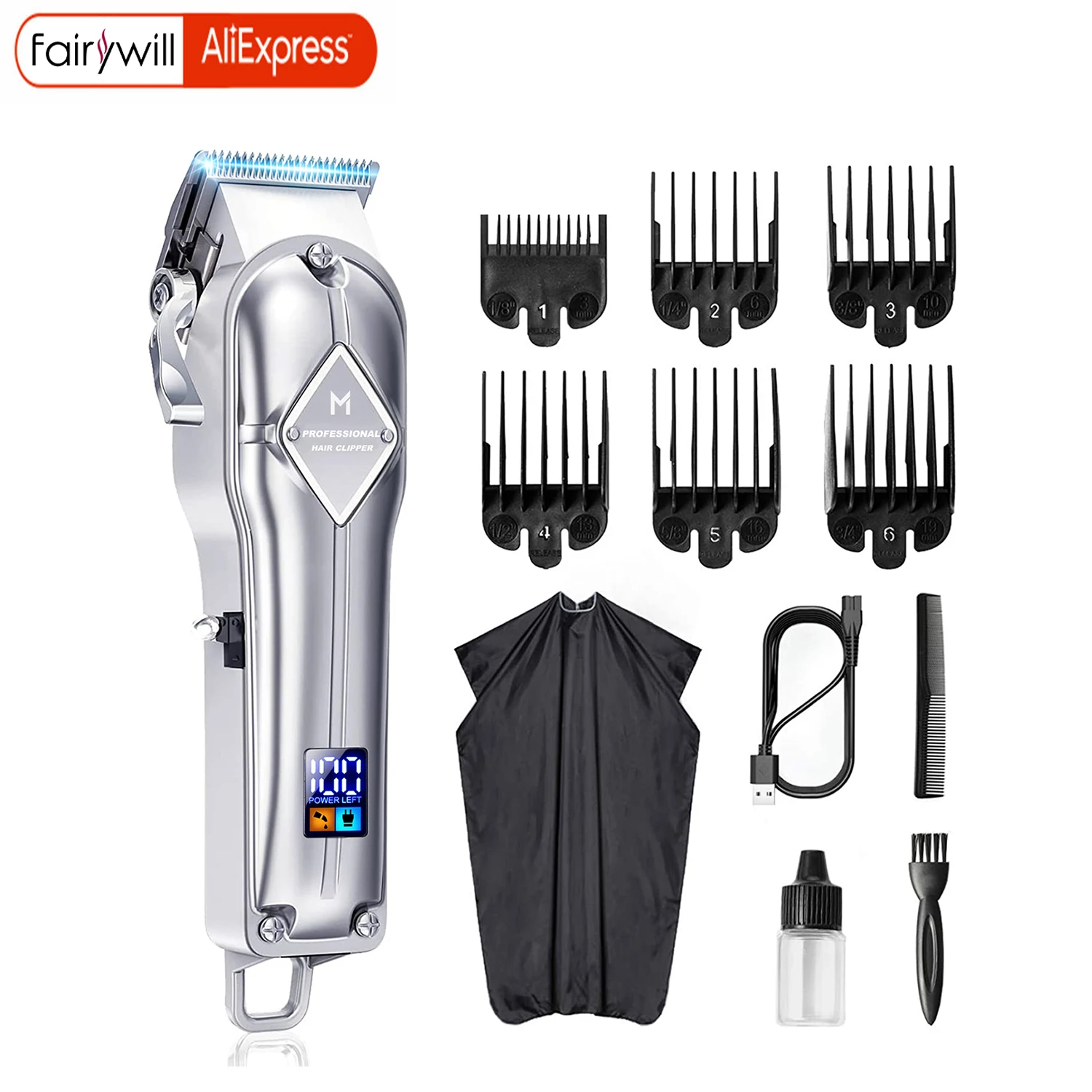 Limural Electric Hair Clippers for Men Professional Cordless Barber Clippers Rechargeable Beard Trimmer LED Display Trimmer Kit Limural Electric Hair Clippers for Men Professional Cordless Barber Clippers Rechargeable Beard Trimmer LED Display Trimmer Kit
