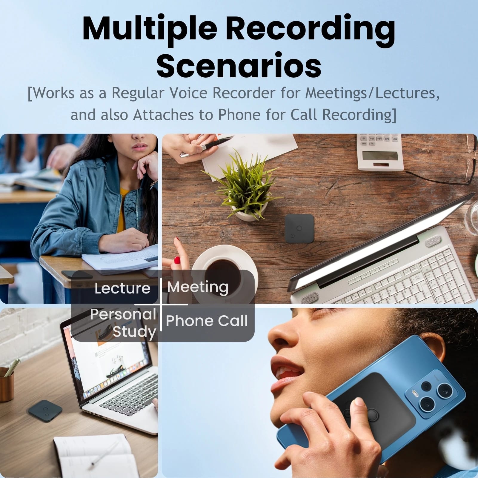 AI-Powered Voice Recorder and Call Recorder with Speech-to-Text & Summarization, Supports 100 Languages, 64GB Storage AI-Powered Voice Recorder and Call Recorder with Speech-to-Text & Summarization, Supports 100 Languages, 64GB Storage