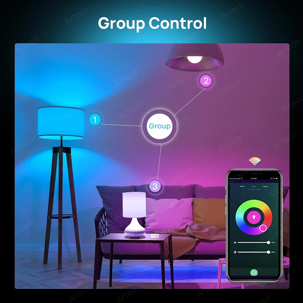 Tuya E27 Zigbee LED Bulbs WiFi Smart LED Lamp RGB+CW+WW 15W 18W LED Light Bulb Works With Amazon Alexa Google Home Room Decorate Tuya E27 Zigbee LED Bulbs WiFi Smart LED Lamp RGB+CW+WW 15W 18W LED Light Bulb Works With Amazon Alexa Google Home Room Decorate