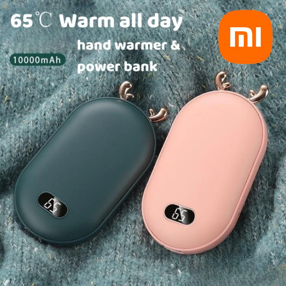 Xiaomi Hand Warmer 2IN1 Pocket Power Banks 10000mAh Battery Temperature Display & Adjustable Portable Hand Warmer Christmas Gift Xiaomi Hand Warmer 2IN1 Pocket Power Banks 10000mAh Battery Temperature Display & Adjustable Portable Hand Warmer Christmas Gift