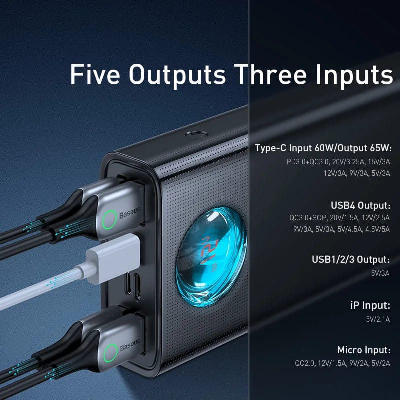 Baseus 65W Power Bank 30000mAh PD Quick Charge FCP SCP Powerbank Portable External Charger For Smartphone Laptop iPhone Tablet Baseus 65W Power Bank 30000mAh PD Quick Charge FCP SCP Powerbank Portable External Charger For Smartphone Laptop iPhone Tablet