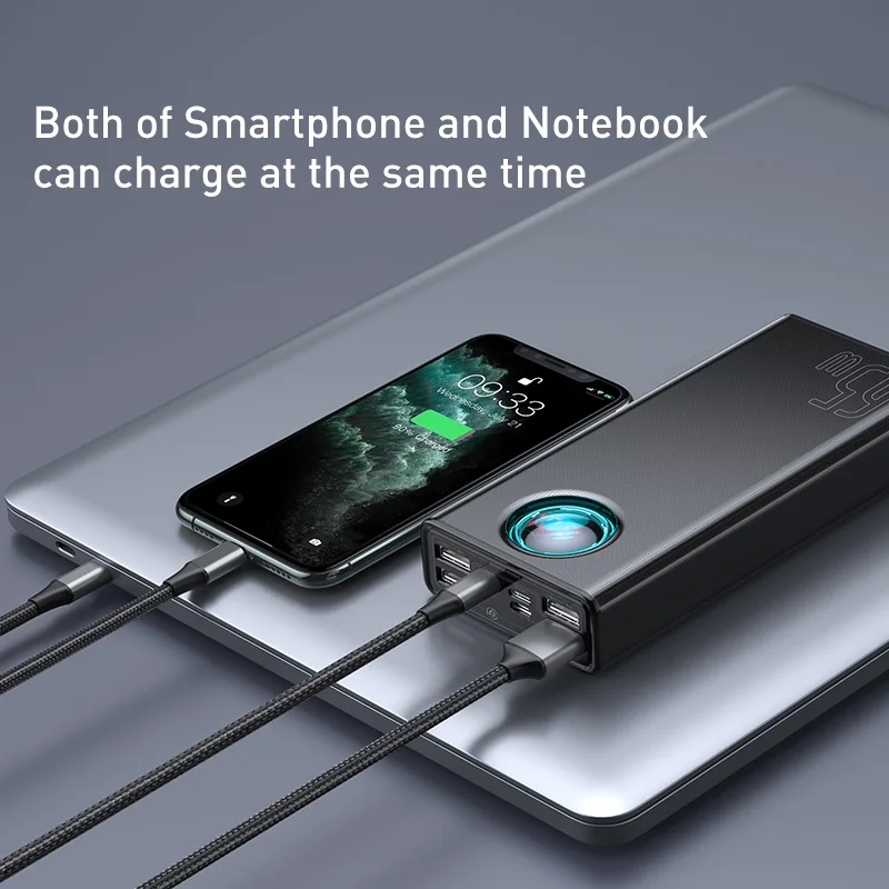 Baseus 65W Power Bank 30000mAh PD Quick Charge FCP SCP Powerbank Portable External Charger For Smartphone Laptop iPhone Tablet Baseus 65W Power Bank 30000mAh PD Quick Charge FCP SCP Powerbank Portable External Charger For Smartphone Laptop iPhone Tablet