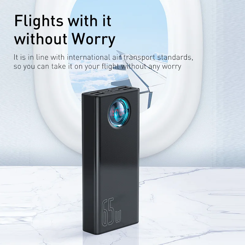 Baseus 65W Power Bank 30000mAh PD Quick Charge FCP SCP Powerbank Portable External Charger For Smartphone Laptop iPhone Tablet Baseus 65W Power Bank 30000mAh PD Quick Charge FCP SCP Powerbank Portable External Charger For Smartphone Laptop iPhone Tablet