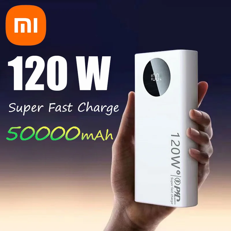 Xiaomi 120W 50000mAh High Capacity Power Bank Fast Charging Powerbank Portable Battery Charger For iPhone Samsung Huawei 2024 Xiaomi 120W 50000mAh High Capacity Power Bank Fast Charging Powerbank Portable Battery Charger For iPhone Samsung Huawei 2024