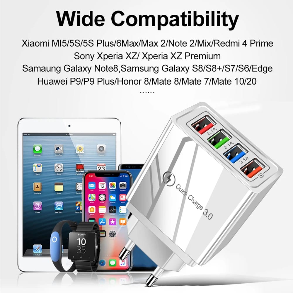 EU/US Plug USB Charger Quick Charge 3.0 For Phone Adapter for iPhone 15 Pro Max Tablet Portable Wall Mobile Charger Fast Charger EU/US Plug USB Charger Quick Charge 3.0 For Phone Adapter for iPhone 15 Pro Max Tablet Portable Wall Mobile Charger Fast Charger