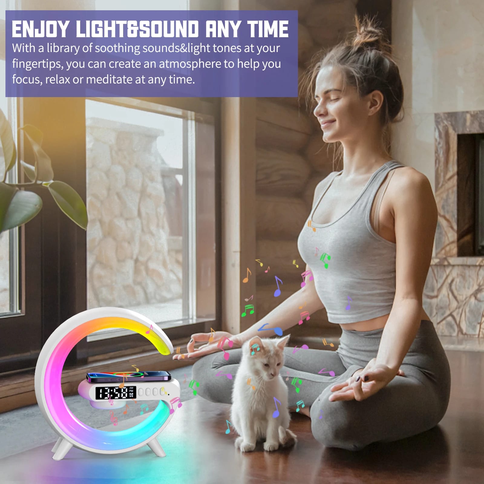 Multifunction Wireless Charger Pad Stand Speaker TF RGB Night Light 15W Fast Charging Station for iPhone Samsung Xiaomi Huawei Multifunction Wireless Charger Pad Stand Speaker TF RGB Night Light 15W Fast Charging Station for iPhone Samsung Xiaomi Huawei
