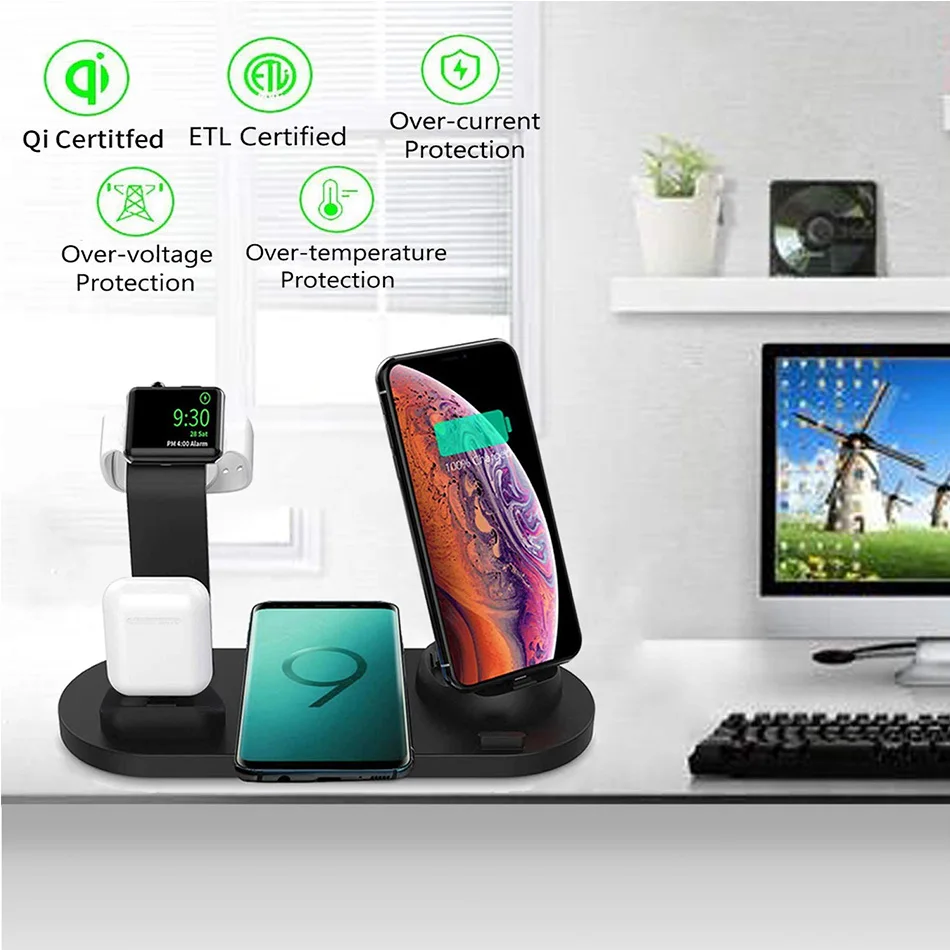 30W 7 in 1 Wireless Charger Stand Pad For iPhone 14 13 12 Pro Max Apple Watch Airpods Pro iWatch 8 7 Fast Charging Dock Station 30W 7 in 1 Wireless Charger Stand Pad For iPhone 14 13 12 Pro Max Apple Watch Airpods Pro iWatch 8 7 Fast Charging Dock Station