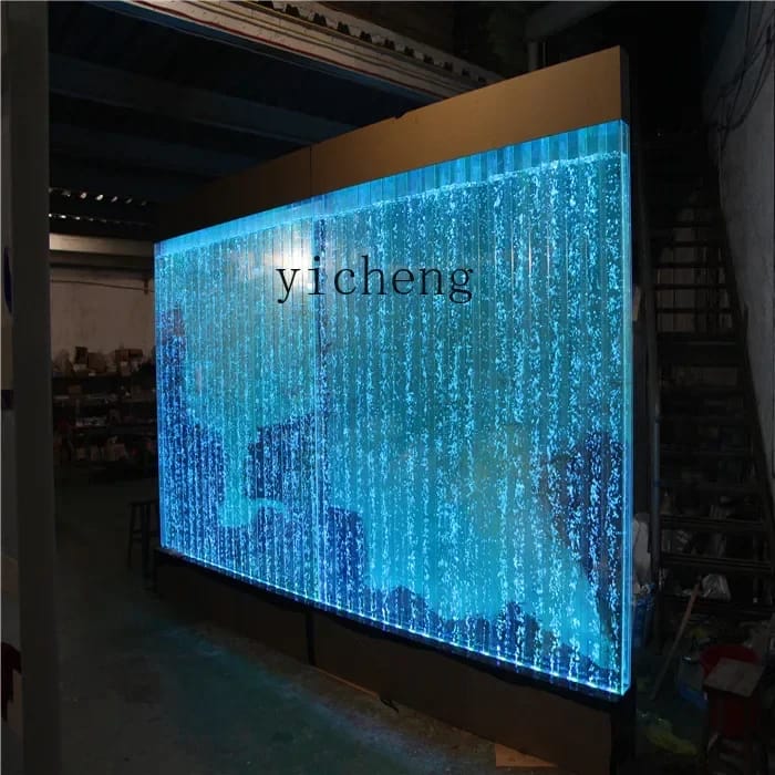 ZK Large Acrylic Screen Water Curtain Wall Water Bubble Wall Creative Hallway Partition ZK Large Acrylic Screen Water Curtain Wall Water Bubble Wall Creative Hallway Partition