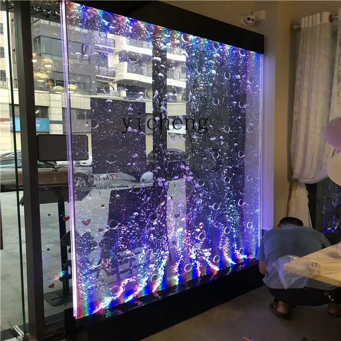 ZK Large Acrylic Screen Water Curtain Wall Water Bubble Wall Creative Hallway Partition ZK Large Acrylic Screen Water Curtain Wall Water Bubble Wall Creative Hallway Partition