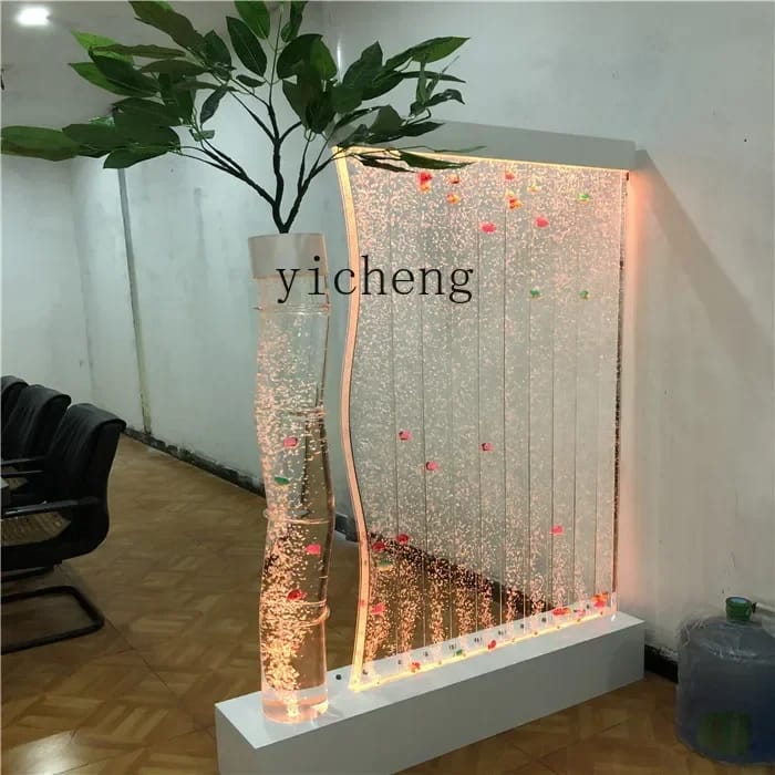ZK Large Acrylic Screen Water Curtain Wall Water Bubble Wall Creative Hallway Partition ZK Large Acrylic Screen Water Curtain Wall Water Bubble Wall Creative Hallway Partition