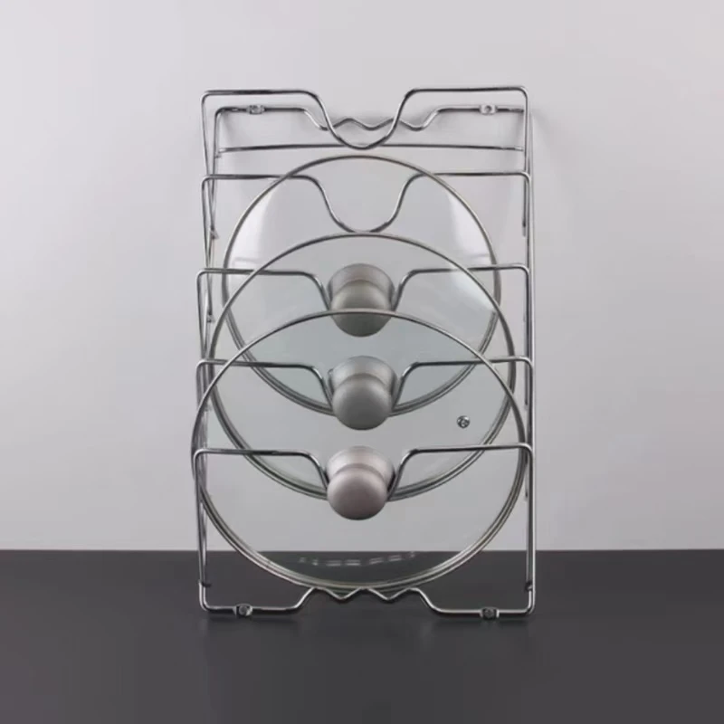 Kitchen Organizer Rack Wall Hanging Pot Cover Rack Five-Layer Pot Lid Metal Rust-Free Multifunctional Rack Pot Lid Storage Rack Kitchen Organizer Rack Wall Hanging Pot Cover Rack Five-Layer Pot Lid Metal Rust-Free Multifunctional Rack Pot Lid Storage Rack