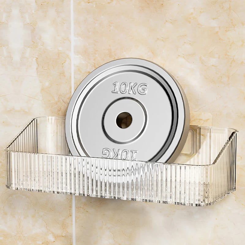 Wall Mounted Cosmetics Storage Rack No Hole Required Plastic Corner Wall Shelf Organizer Bathroom Accessories Wall Mounted Cosmetics Storage Rack No Hole Required Plastic Corner Wall Shelf Organizer Bathroom Accessories