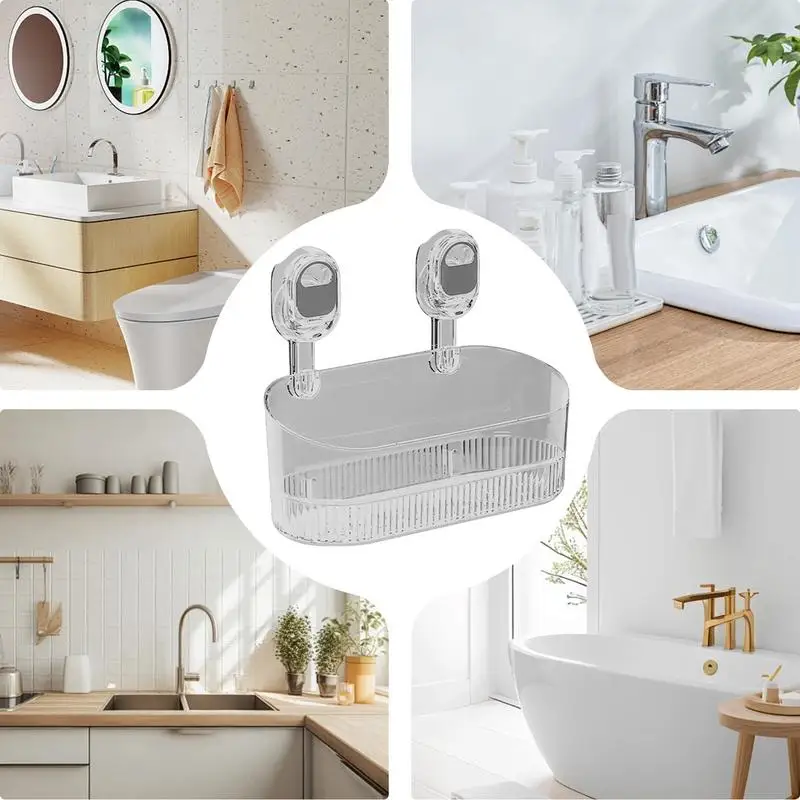 Suction Cup Shower Organizer Shower Organizer Basket Wall Mounted No Drilling Luxury Heavy Duty Waterproof Suction Cup Shower Organizer Shower Organizer Basket Wall Mounted No Drilling Luxury Heavy Duty Waterproof