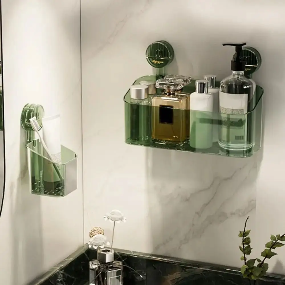 1pc Suction Cup Bathroom Storage Basket Wall Mounted Cosmetic Storage Box Free Punch Shower Shampoo Holder Rack Bath Accessories 1pc Suction Cup Bathroom Storage Basket Wall Mounted Cosmetic Storage Box Free Punch Shower Shampoo Holder Rack Bath Accessories