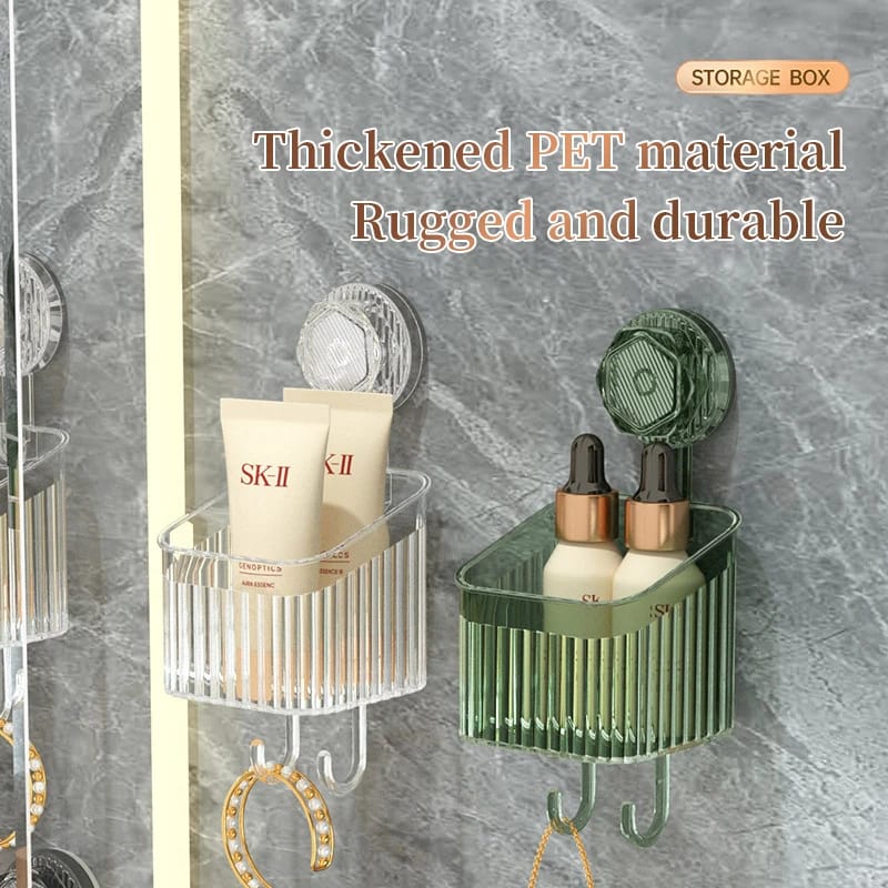 Bathroom Transparent Rack Shelf No Hole Required Multi-function Storage Organization Shelve Toiletries Suction Cup Storage Rack Bathroom Transparent Rack Shelf No Hole Required Multi-function Storage Organization Shelve Toiletries Suction Cup Storage Rack