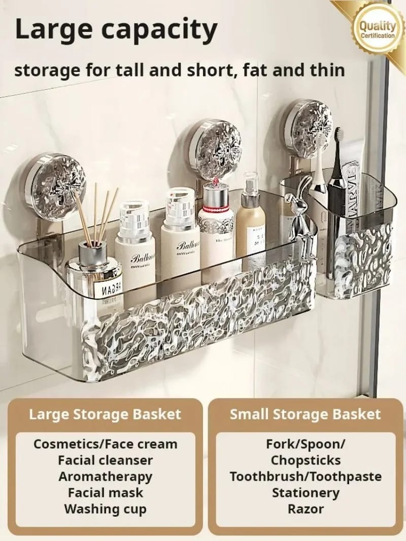 Bathroom Shelf Suction Cup Wall Mount Corner Storage Shelves Shampoo Holder Cosmetic Rack Shower Drain Basket Bathroom Organizer Bathroom Shelf Suction Cup Wall Mount Corner Storage Shelves Shampoo Holder Cosmetic Rack Shower Drain Basket Bathroom Organizer