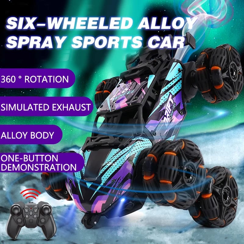 Six Wheels RC Car Toy Spray Twisting Stunt Drift Car Remote Controlled Cars RC Toys for Children Adults Remote Controlled Car Six Wheels RC Car Toy Spray Twisting Stunt Drift Car Remote Controlled Cars RC Toys for Children Adults Remote Controlled Car