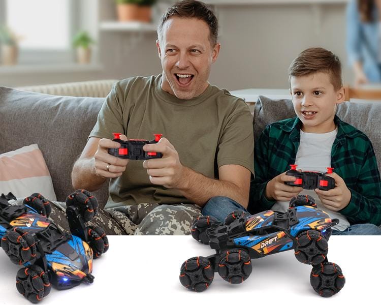 Six Wheels RC Car Toy – Remote Controlled Stunt Drift Car with Spray Effect Six Wheels RC Car Toy – Remote Controlled Stunt Drift Car with Spray Effect