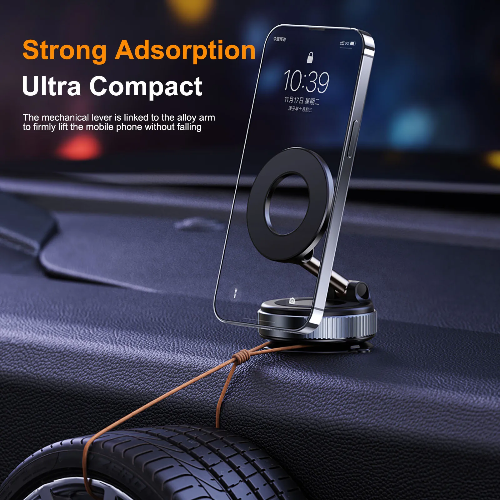Strong Magnetic Car Phone Holder with 360 Degree Foldable Design, Suitable for Car, Office and Home Use Strong Magnetic Car Phone Holder with 360 Degree Foldable Design, Suitable for Car, Office and Home Use