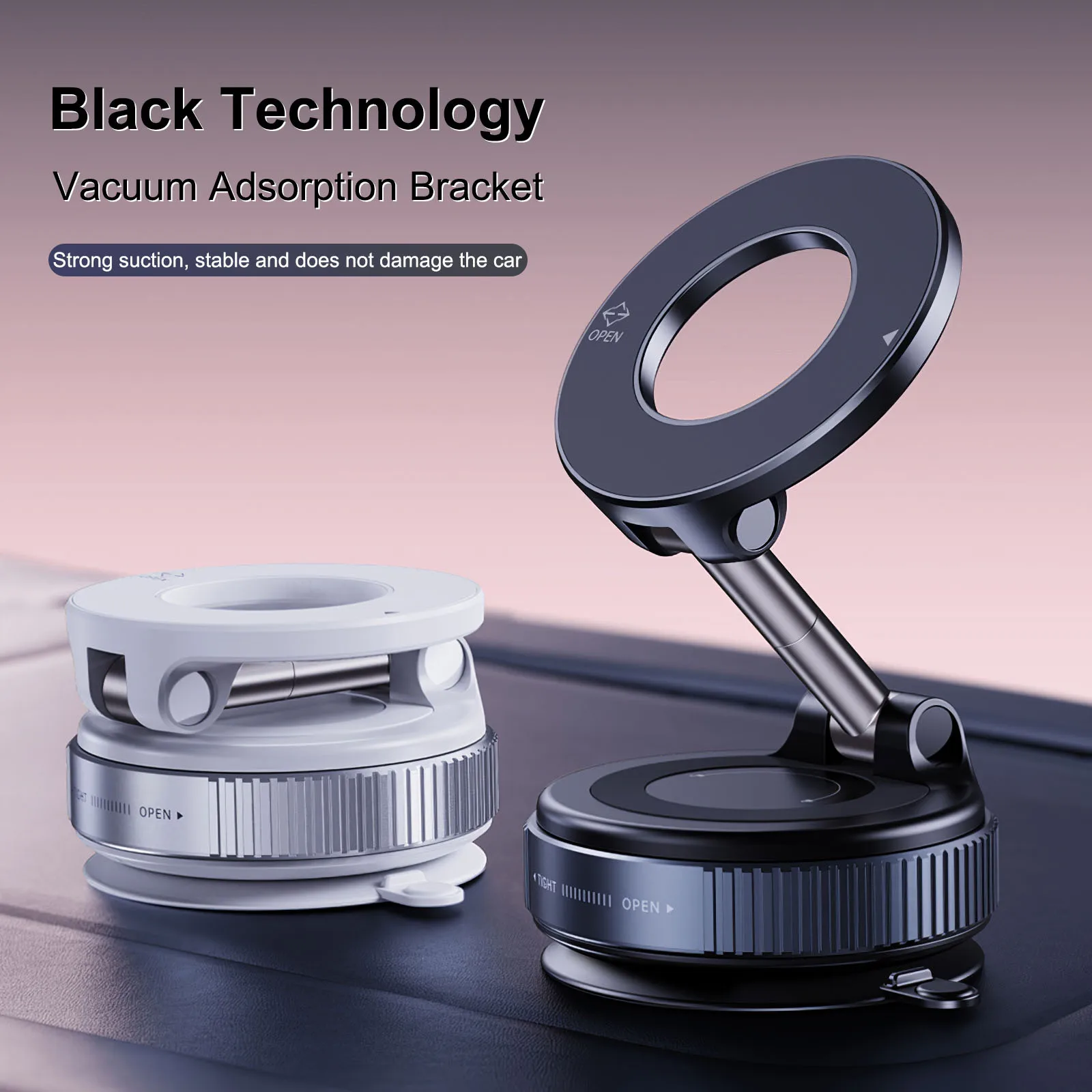 Strong Magnetic Car Phone Holder with 360 Degree Foldable Design, Suitable for Car, Office and Home Use Strong Magnetic Car Phone Holder with 360 Degree Foldable Design, Suitable for Car, Office and Home Use