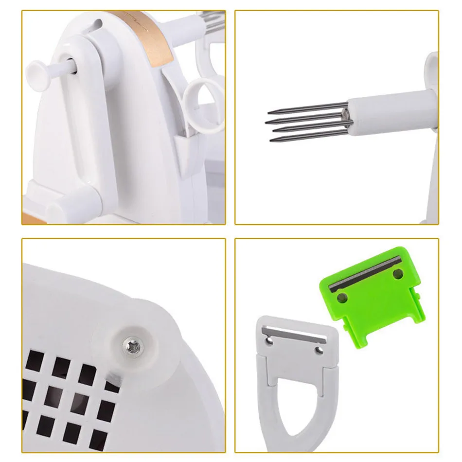 New Hand-cranked Apple Peeler Stainless Fruit Peeler Slicing Machine Apple Fruit Machine Peeled Kit Creative Kitchen Cutter Tool New Hand-cranked Apple Peeler Stainless Fruit Peeler Slicing Machine Apple Fruit Machine Peeled Kit Creative Kitchen Cutter Tool