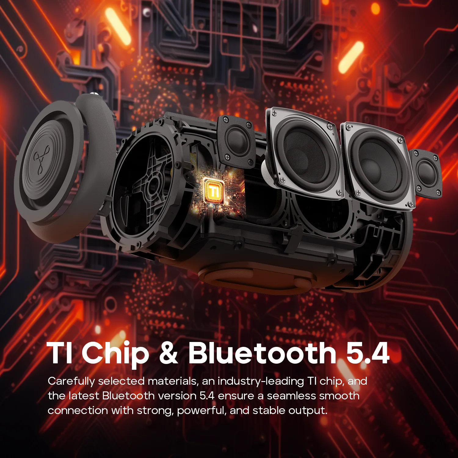 TRIBIT StormBox Lava 80W Portable Bluetooth Speaker Built-in Powerbank, APP Control, IP67 Waterproof for Outdoor, Camping, Party TRIBIT StormBox Lava 80W Portable Bluetooth Speaker Built-in Powerbank, APP Control, IP67 Waterproof for Outdoor, Camping, Party