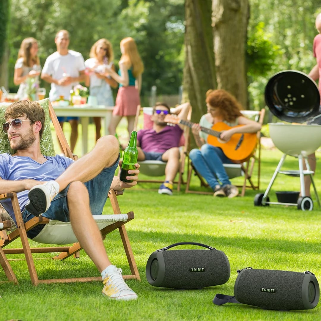 TRIBIT StormBox Lava 80W Portable Bluetooth Speaker Built-in Powerbank, APP Control, IP67 Waterproof for Outdoor, Camping, Party TRIBIT StormBox Lava 80W Portable Bluetooth Speaker Built-in Powerbank, APP Control, IP67 Waterproof for Outdoor, Camping, Party