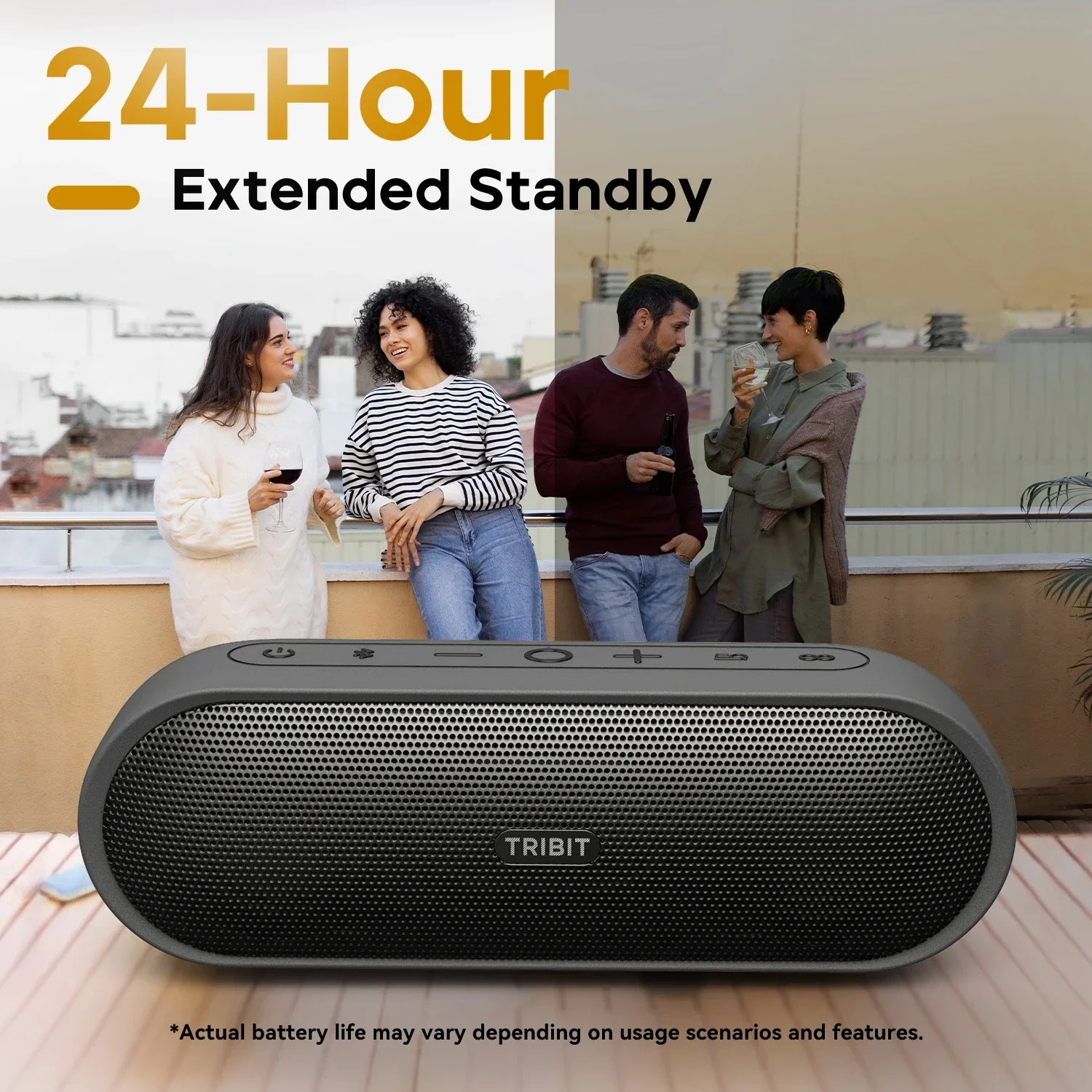 TRIBIT XSound Plus 2 Portable Bluetooth Speaker, 30W Power, IPX7 Waterproof Wireless Speaker 24-hrs Playtime For Camping, Hiking TRIBIT XSound Plus 2 Portable Bluetooth Speaker, 30W Power, IPX7 Waterproof Wireless Speaker 24-hrs Playtime For Camping, Hiking