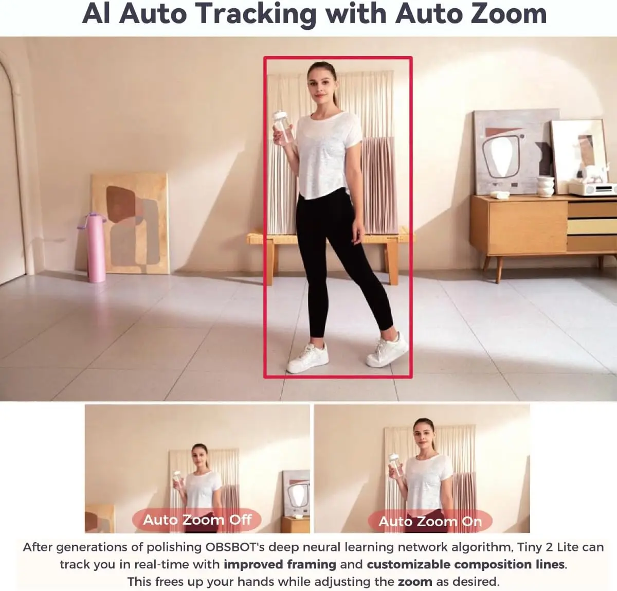 OBSBOT Tiny 2 Lite 4K Webcam for PC AI Tracking PTZ Streaming Camera with 1/2 Sensor 60 FPS HDR Microphones Web Camera OBSBOT Tiny 2 Lite 4K Webcam for PC AI Tracking PTZ Streaming Camera with 1/2 Sensor 60 FPS HDR Microphones Web Camera