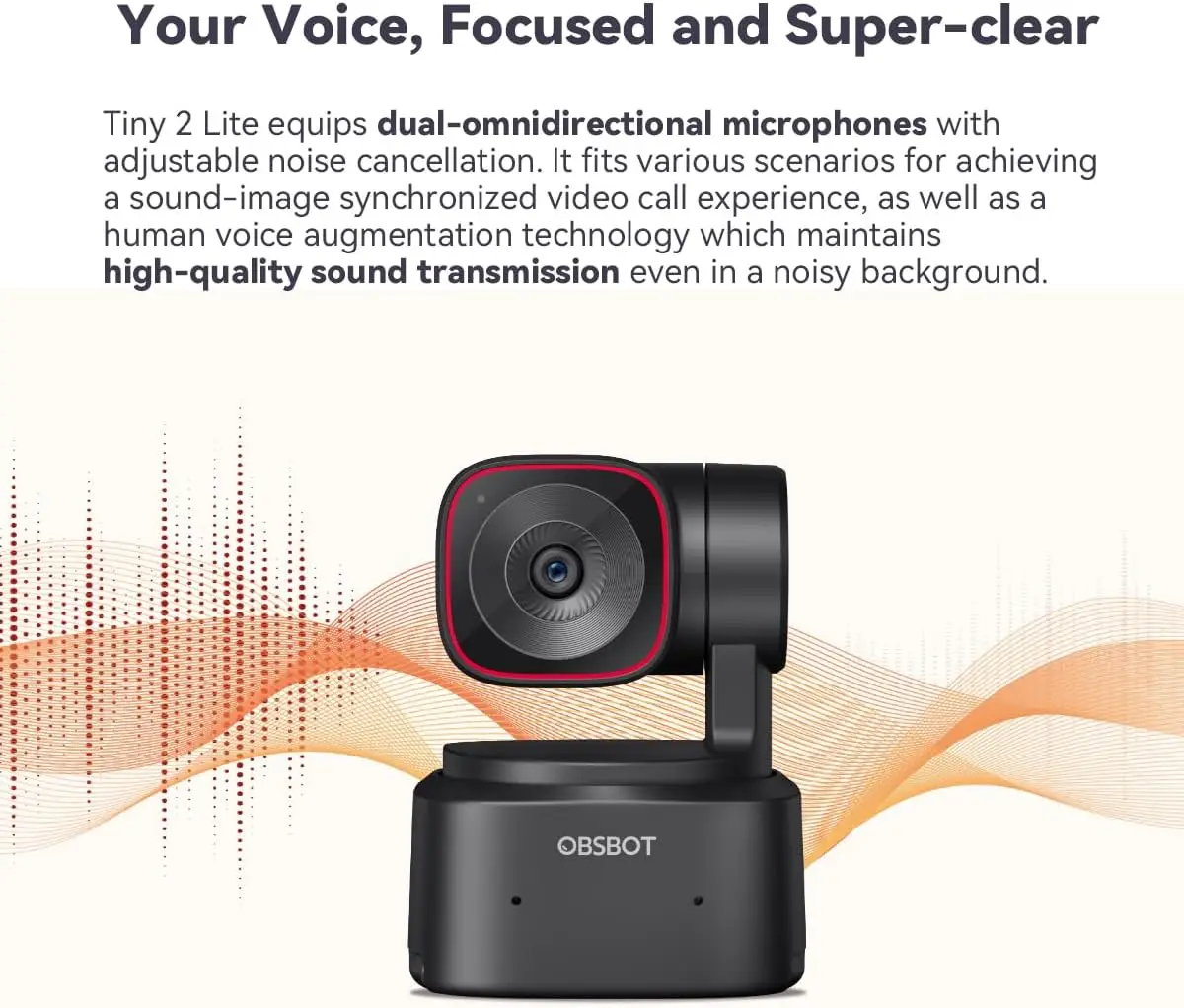 OBSBOT Tiny 2 Lite 4K Webcam for PC AI Tracking PTZ Streaming Camera with 1/2 Sensor 60 FPS HDR Microphones Web Camera OBSBOT Tiny 2 Lite 4K Webcam for PC AI Tracking PTZ Streaming Camera with 1/2 Sensor 60 FPS HDR Microphones Web Camera
