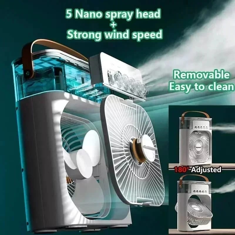 2025 Portable 3 in 1 Fan AIr Conditioner Household Small Air Cooler LED Night Lights Humidifier Air Adjustment Home Fans 2025 Portable 3 in 1 Fan AIr Conditioner Household Small Air Cooler LED Night Lights Humidifier Air Adjustment Home Fans