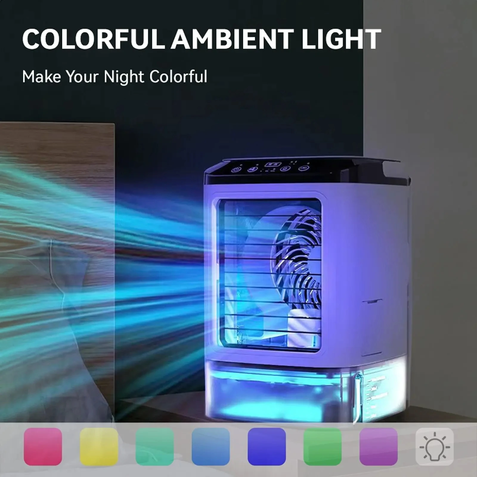 Portable Air Conditioner 3-Speed Small AC Unit Mini Air Cooler 900ML Water Tank Electric Fan With Humidifier for Bedroom Office Portable Air Conditioner 3-Speed Small AC Unit Mini Air Cooler 900ML Water Tank Electric Fan With Humidifier for Bedroom Office
