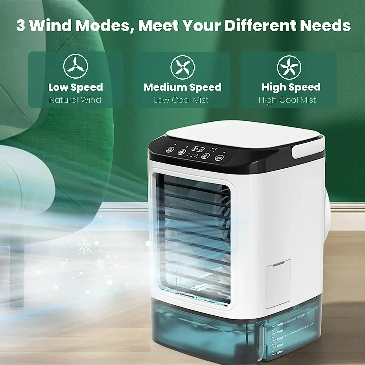 Portable Air Conditioner 3-Speed Small AC Unit Mini Air Cooler 900ML Water Tank Electric Fan With Humidifier for Bedroom Office Portable Air Conditioner 3-Speed Small AC Unit Mini Air Cooler 900ML Water Tank Electric Fan With Humidifier for Bedroom Office