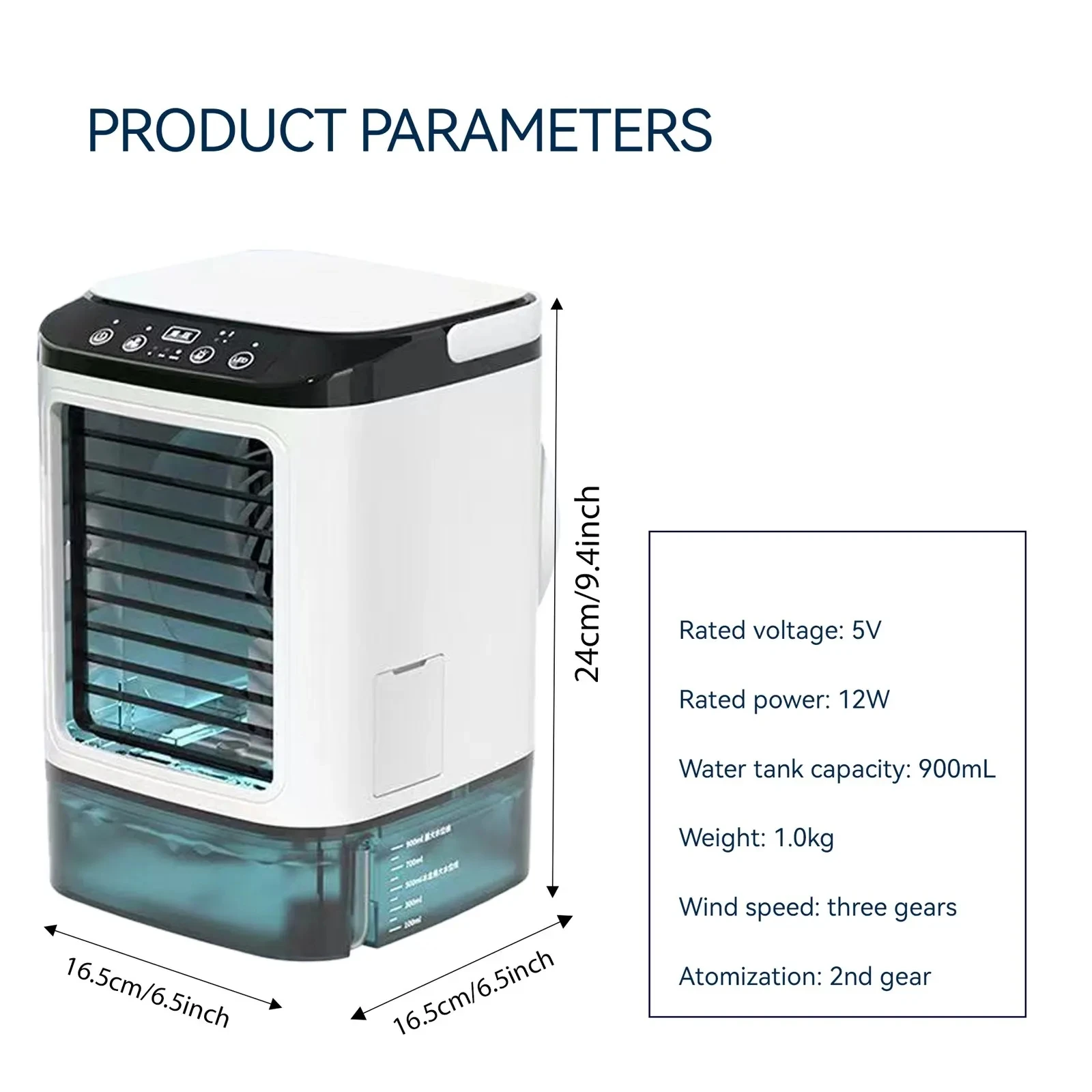 Portable Air Conditioner 3-Speed Small AC Unit Mini Air Cooler 900ML Water Tank Electric Fan With Humidifier for Bedroom Office Portable Air Conditioner 3-Speed Small AC Unit Mini Air Cooler 900ML Water Tank Electric Fan With Humidifier for Bedroom Office