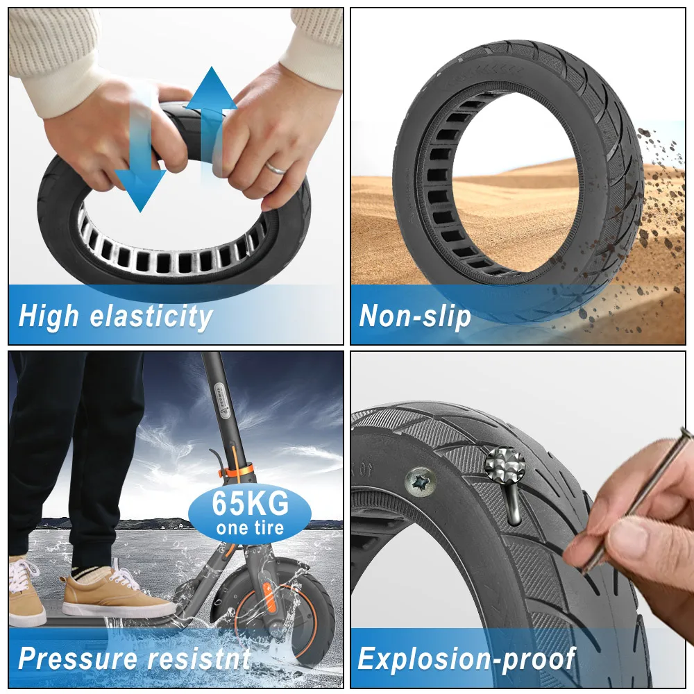 10 Inch 10×2.125 Rubber Solid Tire For Ninebot Segway F20 F25 F30 F40 Electric Scooter Tubeless Thickened Explosion Proof Tyre 10 Inch 10x2.125 Rubber Solid Tire For Ninebot Segway F20 F25 F30 F40 Electric Scooter Tubeless Thickened Explosion Proof Tyre