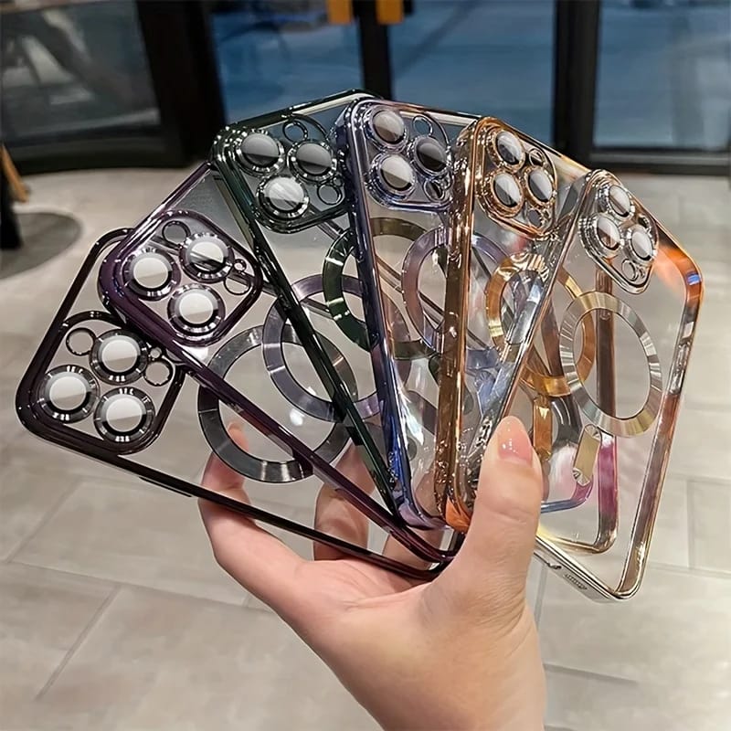 Luxury Magnetic For Magsafe Wireless Charge Plating Clear Case For iPhone 11 12 13 14 15 16 Pro Max Shockproof Silicone Cover Luxury Magnetic For Magsafe Wireless Charge Plating Clear Case For iPhone 11 12 13 14 15 16 Pro Max Shockproof Silicone Cover