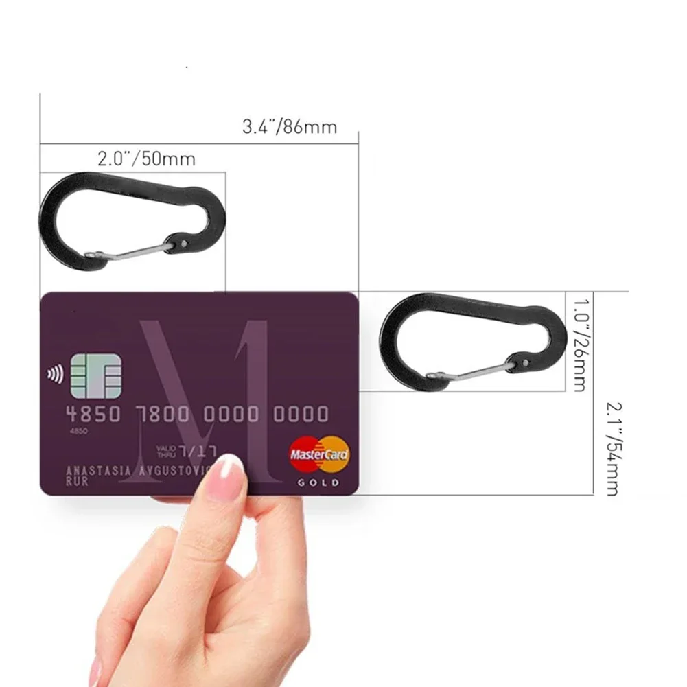 6pcs Carabiner Clip Aluminum Alloy Keychain Lock Buckle Snap D-Ring Clip Outdoor Backpack Camping Multi Tool Fishing Hiking Hook 6pcs Carabiner Clip Aluminum Alloy Keychain Lock Buckle Snap D-Ring Clip Outdoor Backpack Camping Multi Tool Fishing Hiking Hook